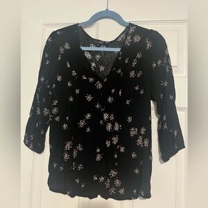 Papermoon Black Floral Blouse